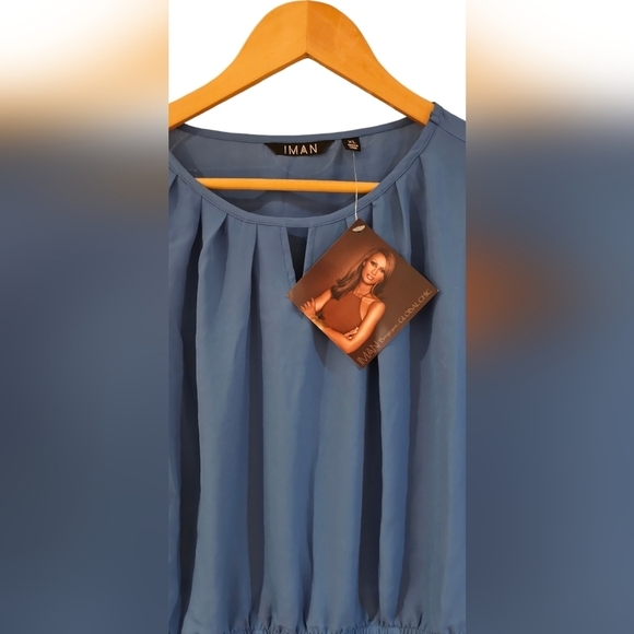 IMAN - NEW Empire Waist Ruffled Sleeves Blouse​​​​ - Picture 4 of 7